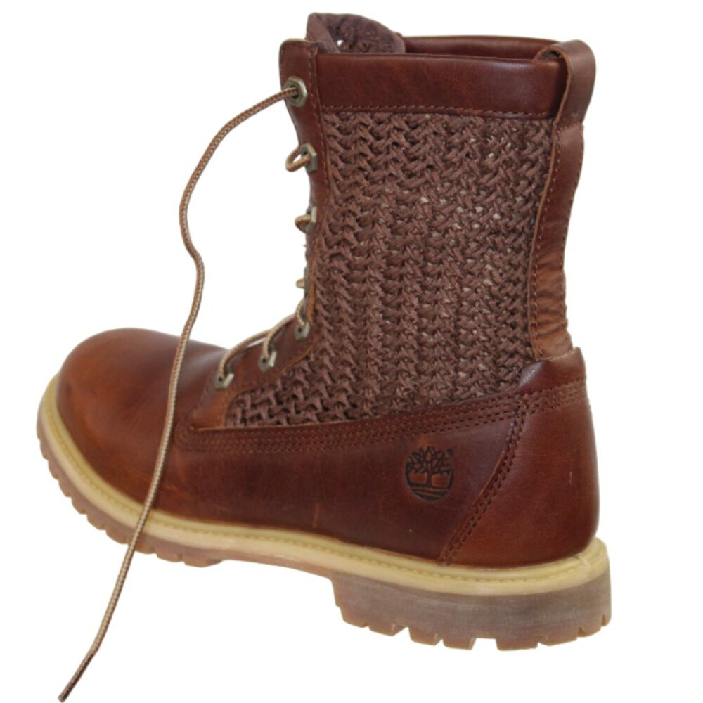 Timberland Open Weave Nubuck Leather Combat Style Boot, Size 9 - Picture 10 of 12